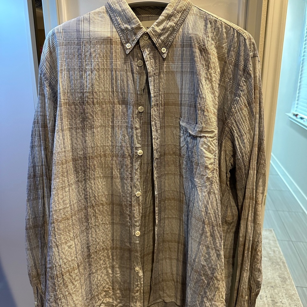 Billy Reid Casual Gray Checkered Shirt